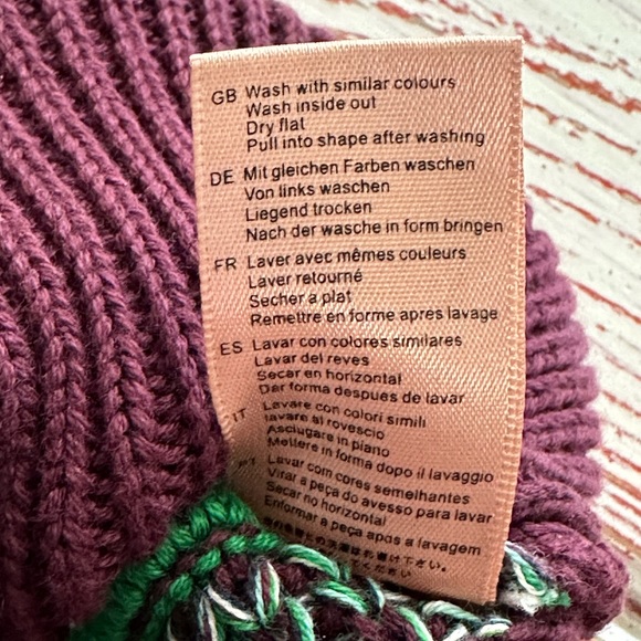 {Scotch Shrunk} Shrunk Melange Pom Pom Beanie Hat - Sz S - Picture 5 of 8